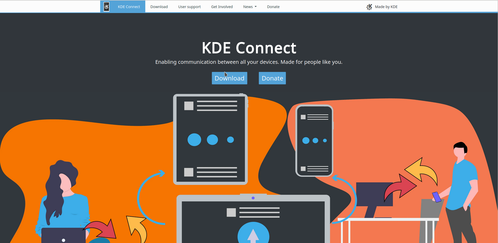 KDE Connect Website