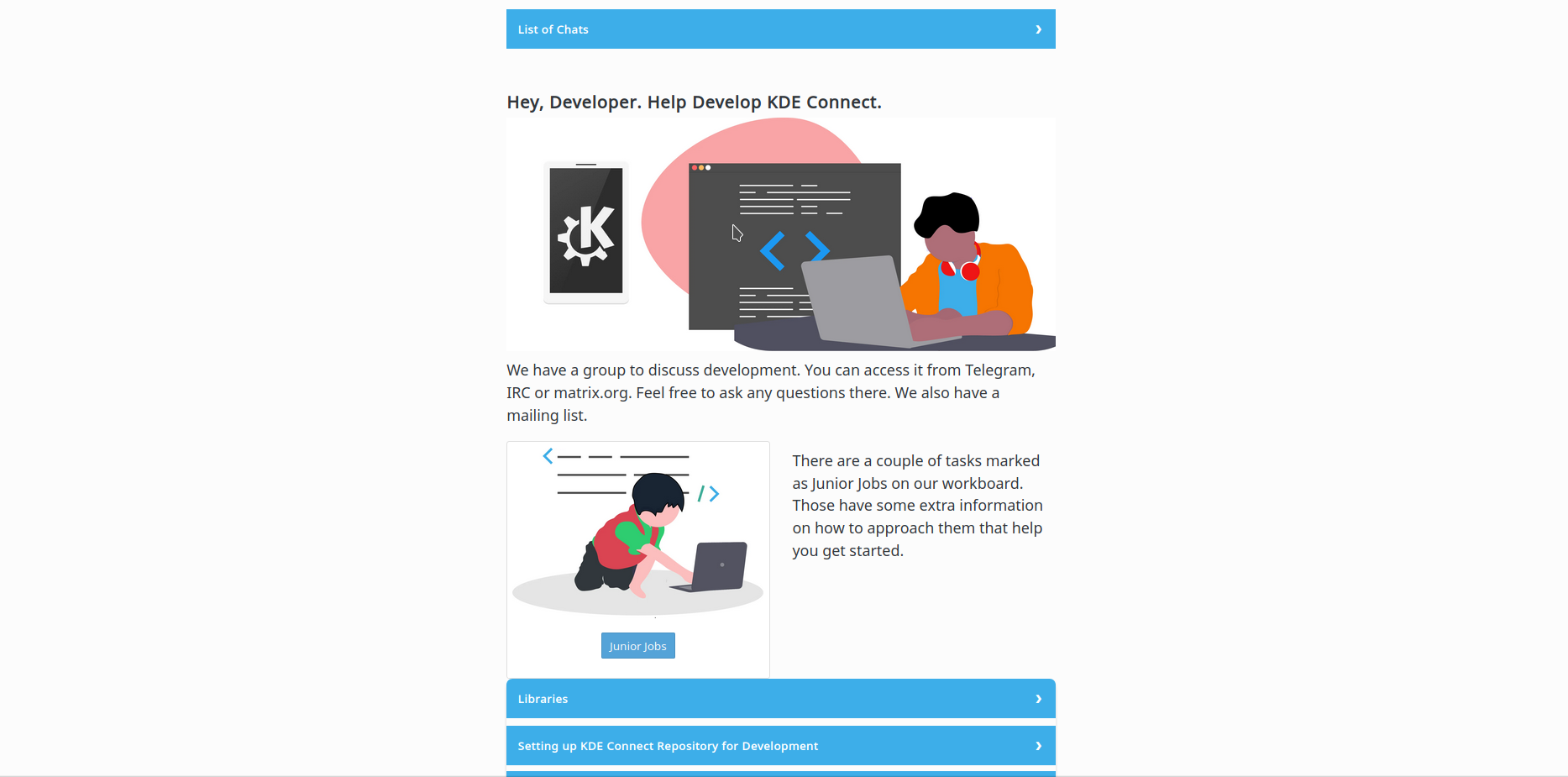 KDE Connect Website SoK 2020 Week 2